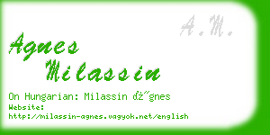 agnes milassin business card